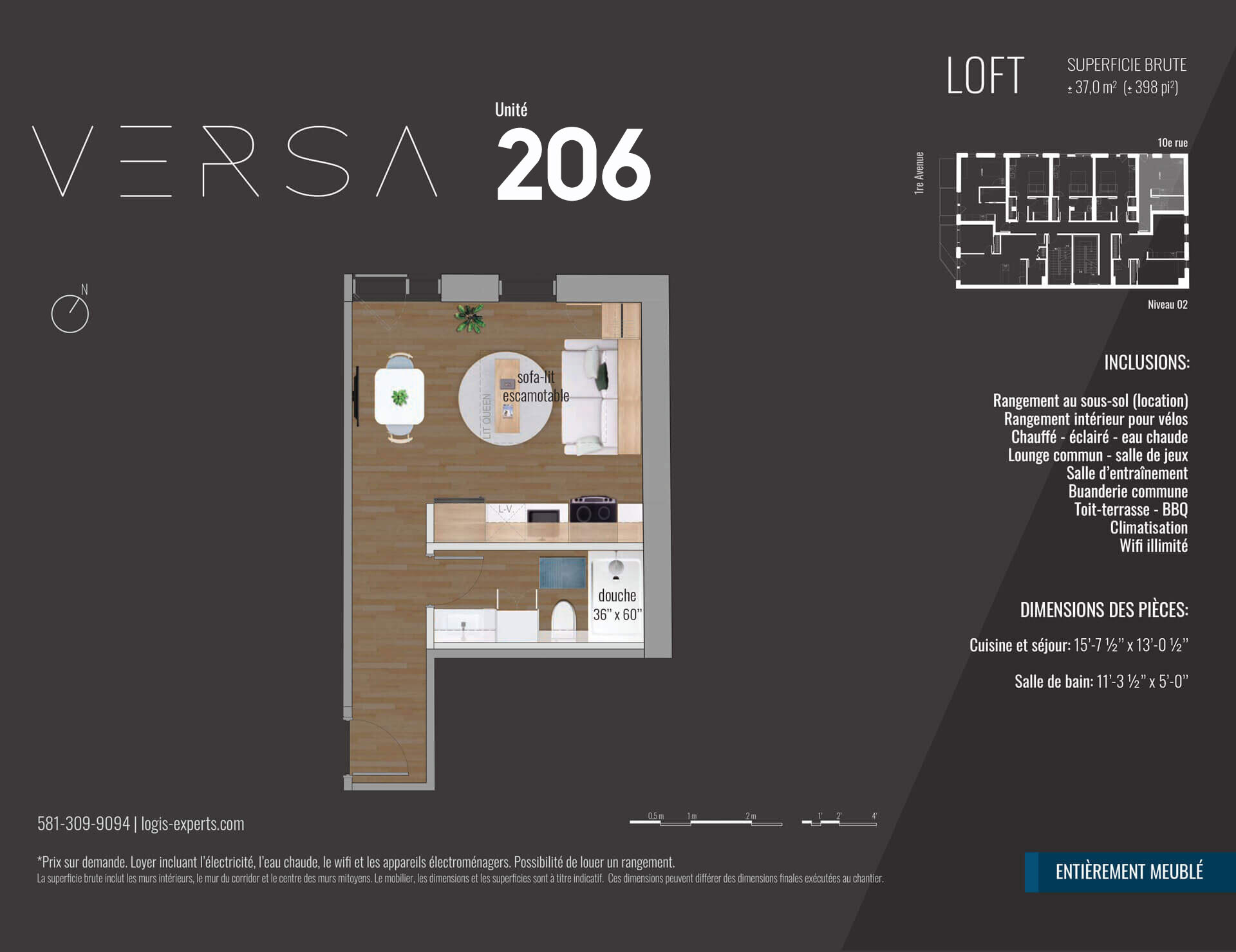 Logis-Experts - Appartements - 990 1Re Avenue 110 10E Rue - Le Versa - 206 - 1